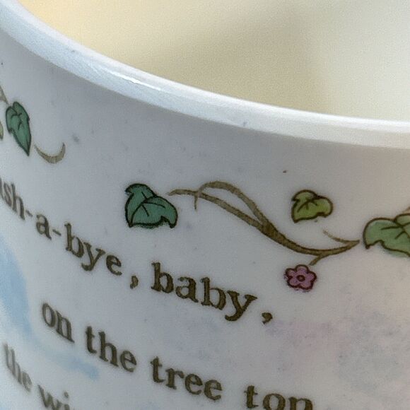 Vtg Peco PECOWARE Melamine‎ Hush-A-Bye Baby Children's Cup Lullaby Mother Goose - Picture 8 of 9